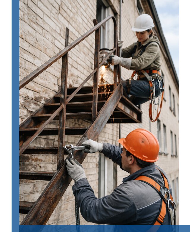 Ремонт и восстановление пожарных лестниц с выездом в Ступине