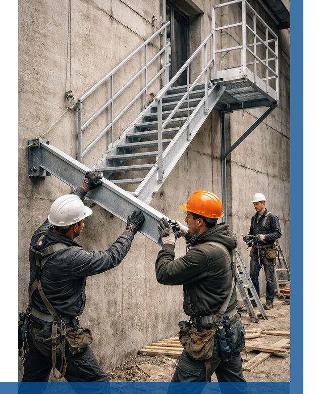 Монтаж металлических лестниц в Ступине от 15591 р. | ВЫСОТНИК-Стп