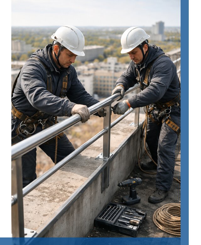 Монтаж перил на высоте в Ступине от 2599 р. | ВЫСОТНИК-Стп