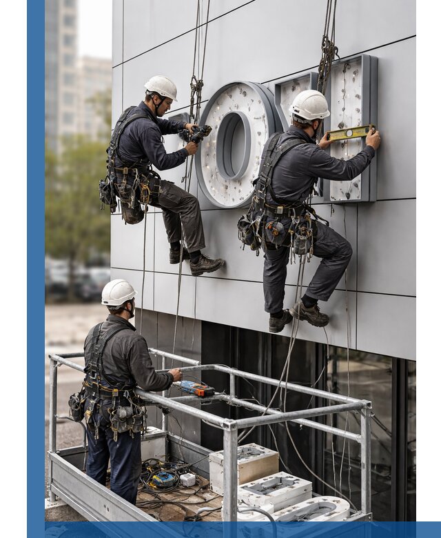 Профессиональный монтаж световых букв в Ступине под ключ
