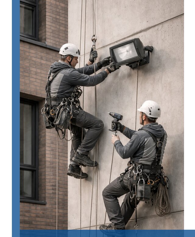 Профессиональный монтаж фасадных прожекторов в Ступине под ключ