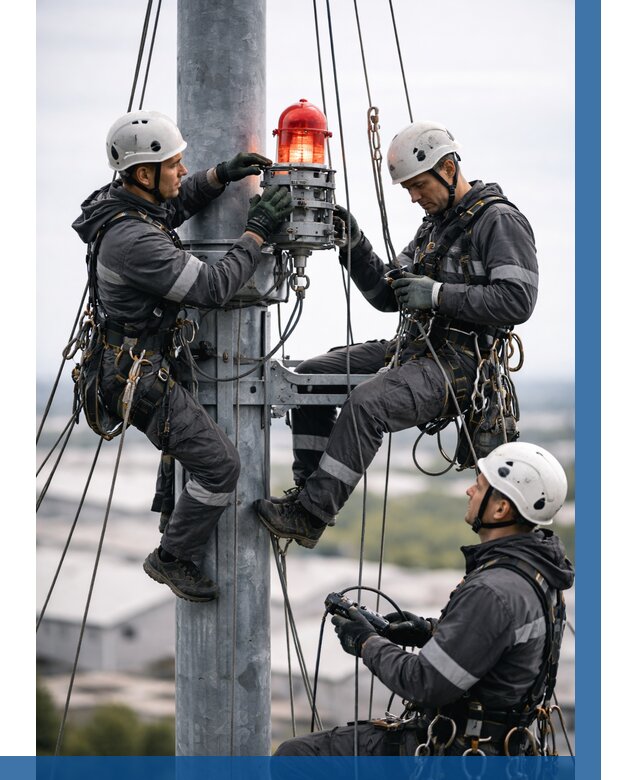 Монтаж заградительных огней в Ступине от 8835 р. | ВЫСОТНИК-Стп