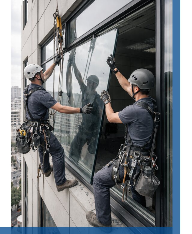 Замена стеклопакетов на высоте в Ступине от 5717 р. | ВЫСОТНИК-Стп