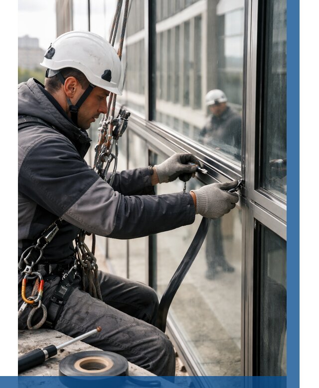 Ремонт витражных конструкций в Ступине от 3638 р. | ВЫСОТНИК-Стп