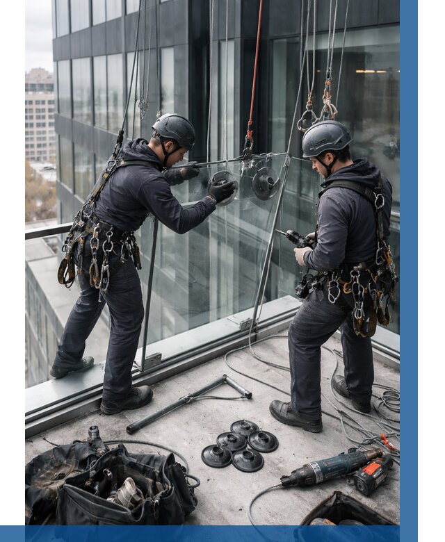 Монтаж стеклянных ограждений в Ступине от 2599 р. | ВЫСОТНИК-Стп