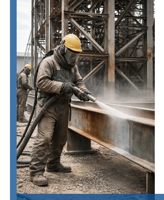 Пескоструйная очистка металлоконструкций в Ступине промышленная