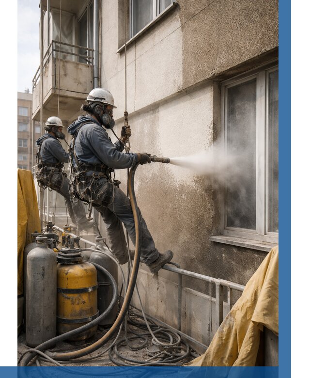 Пескоструйная очистка фасада в Ступине от 676 р. | ВЫСОТНИК-Стп