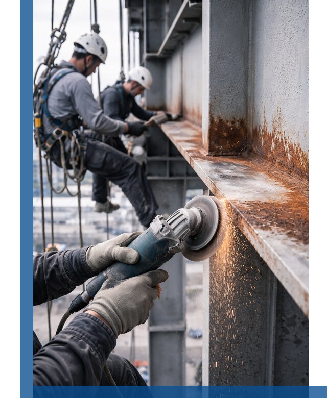 Зачистка металла от ржавчины и подготовка поверхностей в Ступине