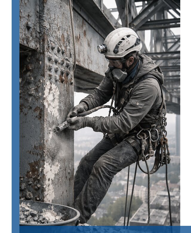 Удаление старой краски с металлических конструкций в Ступине