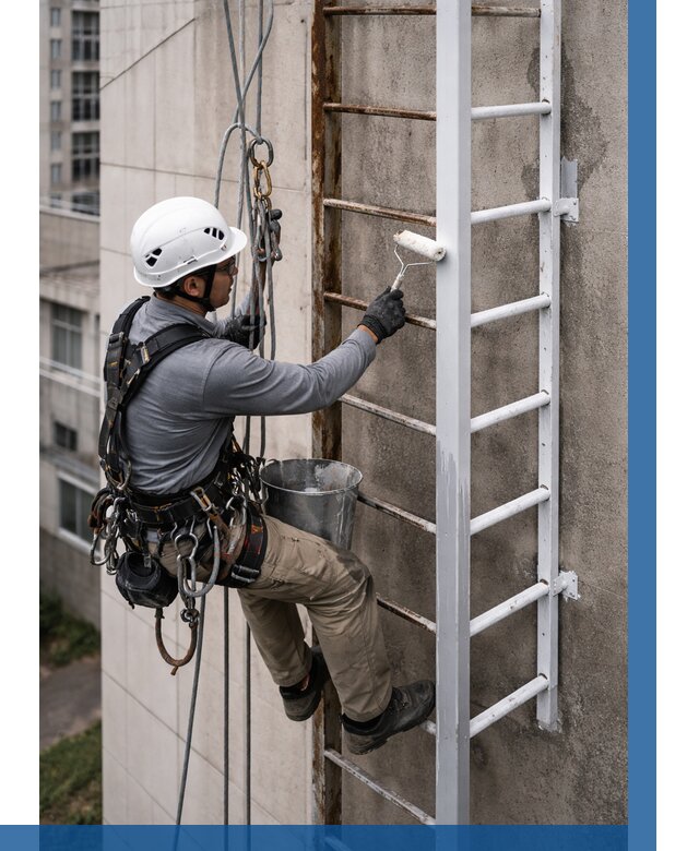 Покраска пожарных лестниц в Ступине от 4677 р. | ВЫСОТНИК-Стп