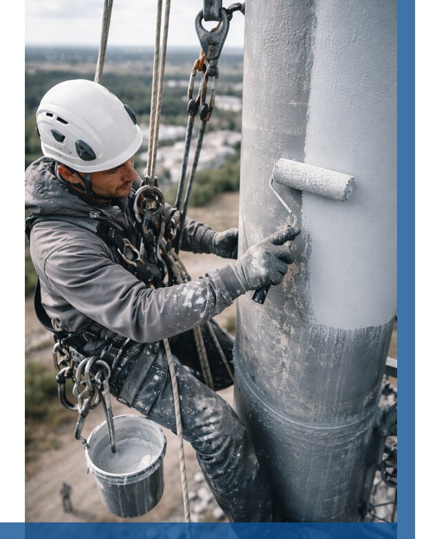 Покраска мачт связи под ключ в Ступине от 883 р. | ВЫСОТНИК-Стп