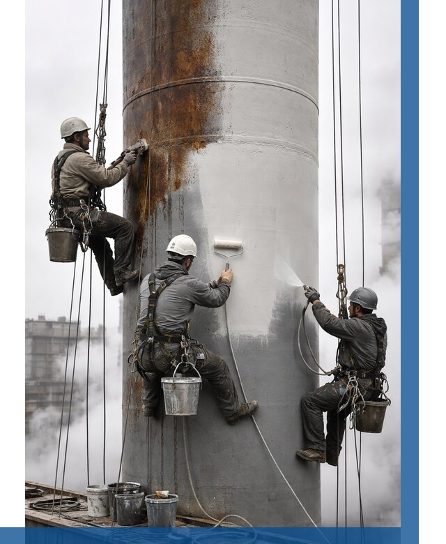 Покраска дымовых труб в Ступине от 8835 р. | ВЫСОТНИК-Стп