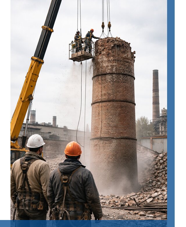 Демонтаж дымовой трубы в Ступине от 93546 р. | ВЫСОТНИК-Стп, смета