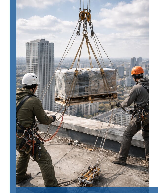 Подъем и монтаж крупногабаритных грузов на крышу в Ступине