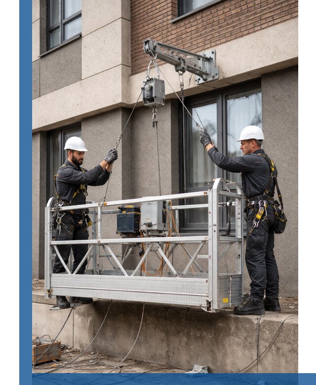 Монтаж и подъем фасадной люльки в Ступине с гарантией безопасности