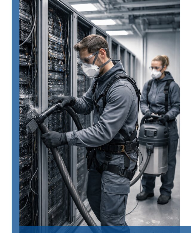 Обеспыливание серверной комнаты в Ступине, профессиональная очистка