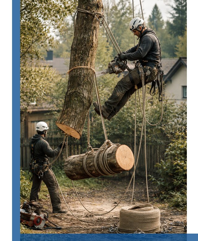 Валка деревьев частями в Ступине, безопасно и аккуратно