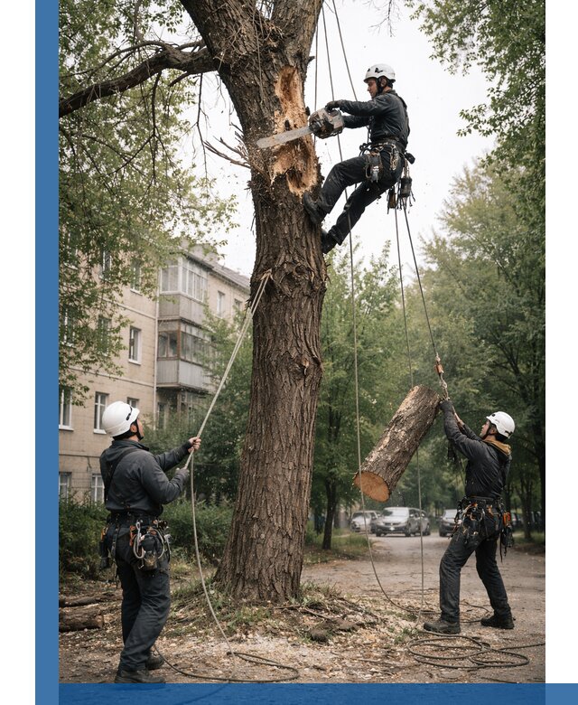 Срочное удаление аварийных деревьев в Ступине с гарантией безопасности