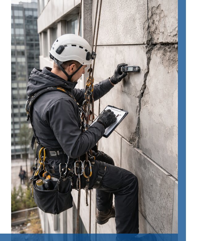 Обследование фасада альпинистами в Ступине от 125 р. | ВЫСОТНИК-Стп