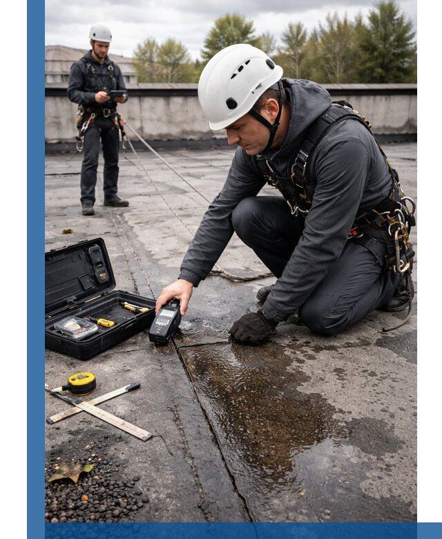 Обследование кровли на протечки и выявление дефектов в Ступине