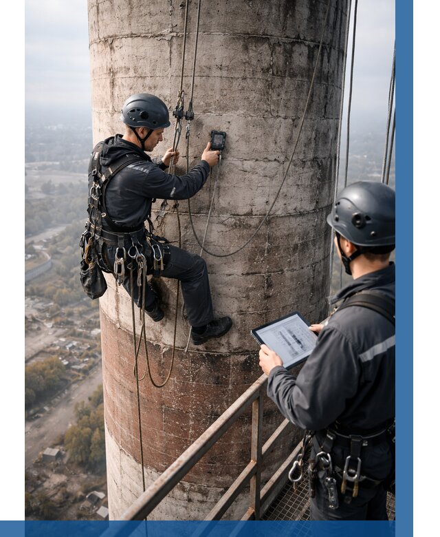 Обследование дымовой трубы в Ступине от 8315 р. | ВЫСОТНИК-Стп