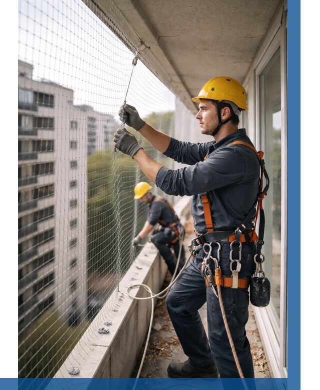 Монтаж сетки от птиц в Ступине от 4677 р. | ВЫСОТНИК-Стп